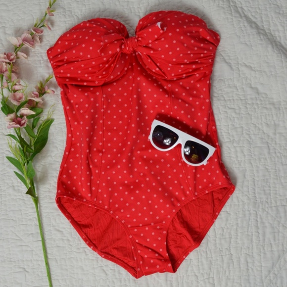 SPANX Other - Spanx Body Shape Polka Dot Swimsuit Retro Style
